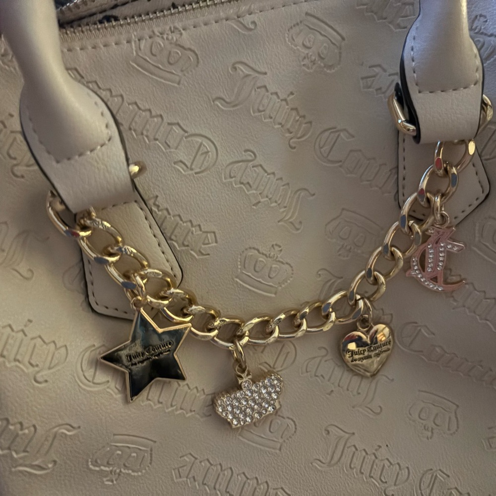 NWOT Juicy Couture White Gold Satchel with Elegant Design. Amazing bag!! - Picture 4 of 10